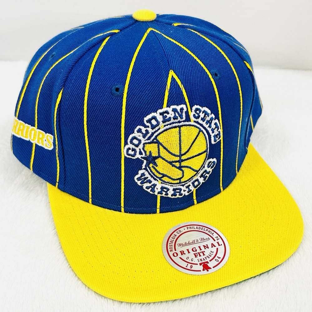 Golden State Warriors Mitchell & Ness Retro Hat Cap Snapback Adjustable Blue NBA